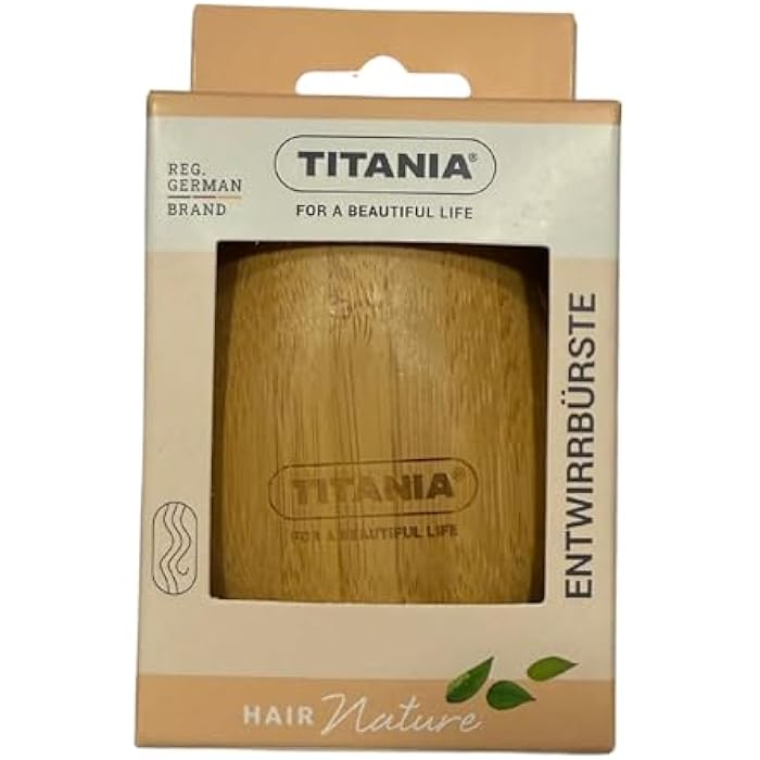 Titania 2870 Detangle Natural Wood Hairbrush - Image 1